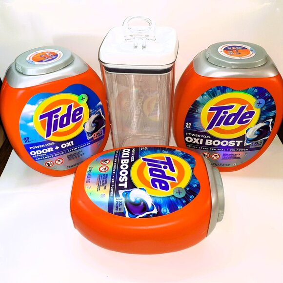 3 - Tide Pods empty containers + 1 Better Homes & Garden Canister - pre-own - Picture 4 of 10